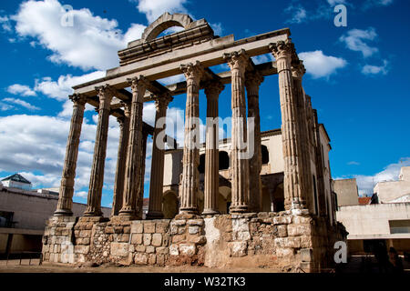 Das antike Römische Tempel der Diana in Merida, Spanien Stockfoto