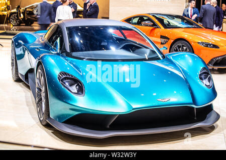 Genf, März 2019: Aston Martin Vanquish Vision Konzept Prototyp Auto, Genfer Autosalon, Dream Cars, hipercar von Aston Martin Stockfoto