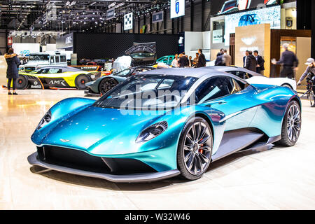 Genf, März 2019: Aston Martin Vanquish Vision Konzept Prototyp Auto, Genfer Autosalon, Dream Cars, hipercar von Aston Martin Stockfoto