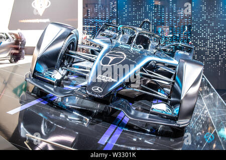 Genf, März 2019 Mercedes EQ Silver Arrow 01 SAP-FIA Formel E, Genfer Autosalon, elektrische Autos von Mercedes Benz Stockfoto