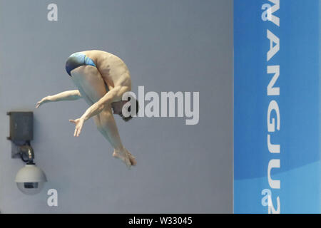 Gwangju, Südkorea. 12. Juli, 2019. Juli 12, 2019 - Gwangju, Süden Korea-Athletes nehmen an einem n Training beim Tauchen der Aquatics Center in Gwangju, Südkorea. 18 FINA Wm Gwangju 2019 Tauchen Wettbewerb am 12. Juli auf 20, 9 Tage planen. Credit: Ryu Seung-Il/ZUMA Draht/Alamy leben Nachrichten Stockfoto