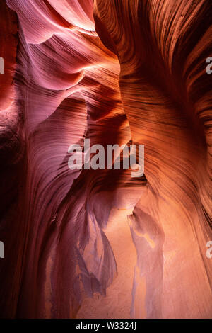 Arizona Slot Canyon Landschaft bei Antelope Canyon, Vereinigte Staaten von Amerika Stockfoto
