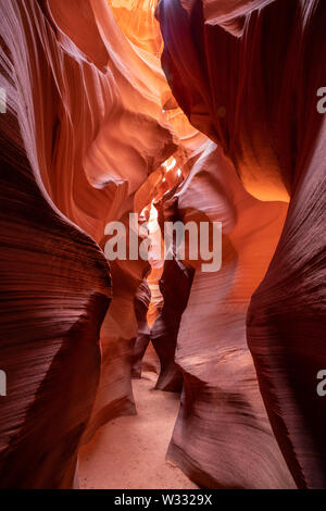 Arizona Slot Canyon Landschaft bei Antelope Canyon, Vereinigte Staaten von Amerika Stockfoto