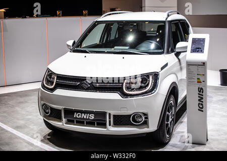 Genf, Schweiz, März 2019 Suzuki Ignis Zweite Generation FF 21 S bei Internationalen Automobilsalon in Genf, Kleinwagen von Suzuki Stockfoto