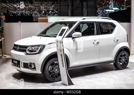 Genf, Schweiz, März 2019 Suzuki Ignis Zweite Generation FF 21 S bei Internationalen Automobilsalon in Genf, Kleinwagen von Suzuki Stockfoto