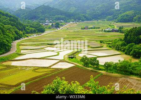 Tashinobusho, kostbare Dorf in Japan, die Welt landwirtschaftliche Welterbe Stockfoto