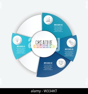 Vektor Infografik. Für Diagramm, Grafik, Präsentation und Grafik. Business Konzept mit 3 Optionen, Teile, Schritte oder Verfahren. Stock Vektor