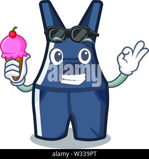 Mit Eis Overalls in der Form eines Zeichens Stock Vektor