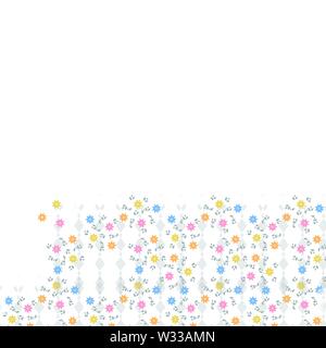 Süße Muster in kleine Blume. Kleine rosa Blumen. Weißer Hintergrund. Stock Vektor