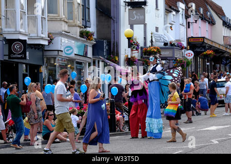 Die 2019 Faschingszug in Thornbury South Gloucestershire, Großbritannien Stockfoto
