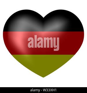 Flagge von Deutschland in Herzform. Vector Illustration. Stock Vektor