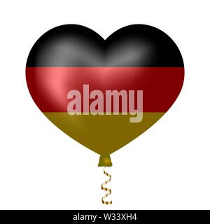 Flagge von Deutschland in Herzform. Vector Illustration. Stock Vektor