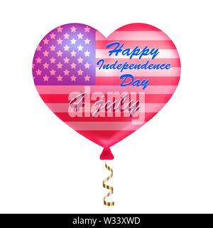 Happy Independence day Grußkarte usa. Vector Illustration. Stock Vektor