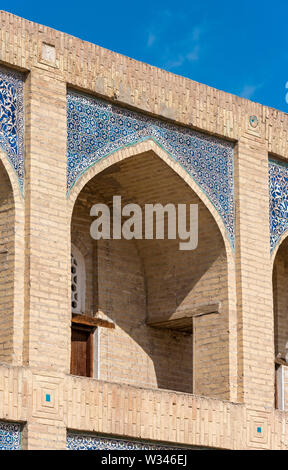 Architektonisches detail an kutlug Murad Inak Medrese, Chiwa, Usbekistan Stockfoto
