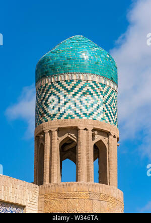 Gewölbten Turm von kutlug Murad Inak Medrese, Chiwa, Usbekistan Stockfoto