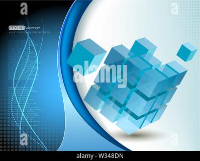 Tech Business design Komposition. Vector Illustration Stock Vektor