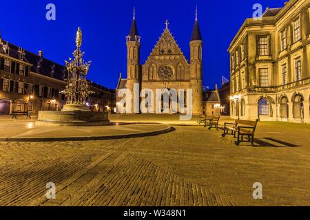 Binnenhof, complext von mittelalterlichen Gebäuden, Sitz des niederländischen Parlaments, Den Haag, Holland, Niederlande Stockfoto