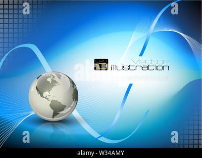 Blau abstrakt hintergrund Zusammensetzung mit Platz für Ihren Text Stock Vektor