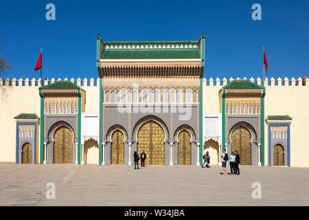 Marokko, Fes: Der Königliche Palast (Dar el Makhzen) Stockfoto