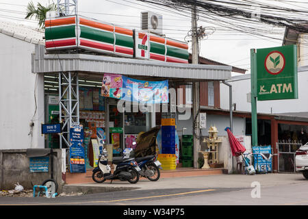 Chiangmai, Thailand - 11. Juli 2019: 7-11 speichern. Die Lage an der Straße Nr. 121. Etwa 6 km von Chiang Mai City. Chiangmai, Thailand. Stockfoto