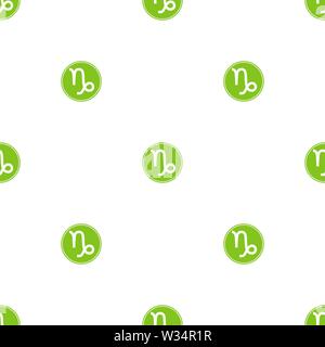 Nahtlose Muster mit Steinbock Sternzeichen. Astrologie, Horoskop unterzeichnen. Sternzeichen Symbol. Element Erde. Aufkleber. Vector Illustration für Design, Web, Stock Vektor