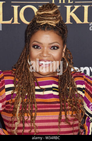 HOLLYWOOD, CA - Juli 09: Yvette Nicole Brown die Premiere von Disney's "Der König der Löwen nimmt' an der Dolby Theater am Juli 09, 2019 in Hollywood, Kalifornien Stockfoto