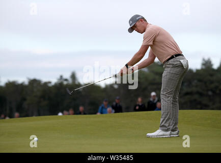 Südafrika's Brandon Stone im 9. grün während Tag zwei der Aberdeen Standard Investitionen Scottish Open im Renaissance Club, North Berwick. Stockfoto