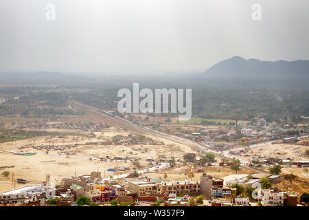 Pushkar Bereich Flachbau, Indien Luftaufnahme Stockfoto