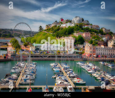 De - Devon: Torquay Harbour View (HDR-Bild) Stockfoto