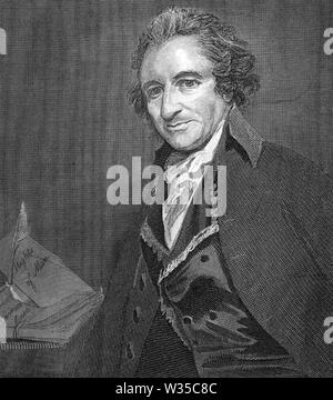 THOMAS PAINE (1737-1809) Deutsch-amerikanischer Politologe und Philosoph Stockfoto