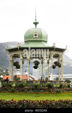 Der Musikpavillon (Musikkpaviljongen) im Zentrum von Bergen, Norwegen. Stockfoto