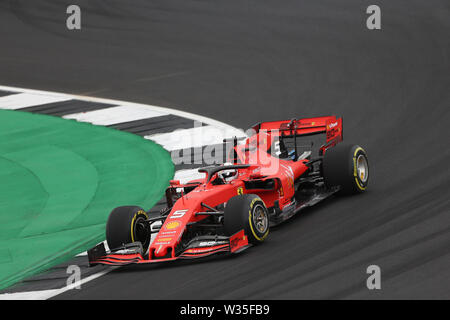 Silverstone, Großbritannien. 12. Juli, 2019. &#Xa9; Foto 4/LaPresse 12/07/2019 Silverstone, England Sport Formel 1 Grand Prix von England 2019 In der Pic: freie Praxis 2, Sebastian Vettel (GER) Scuderia Ferrari SF 90 Credit: LaPresse/Alamy leben Nachrichten Stockfoto