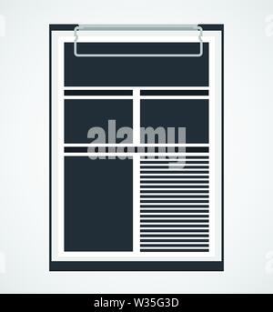 Zwischenablage in einem flachen Design Stock Vektor