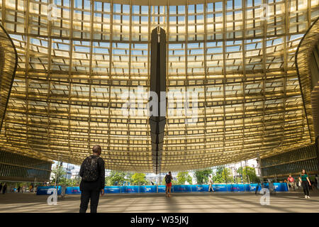 Eingang zum Forum des Halles Einkaufszentrum Les Halles Paris Frankreich Stockfoto