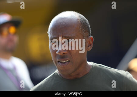 Silverstone, Großbritannien. 12. Juli, 2019. &#Xa9; Foto 4/LaPresse 12/07/2019 Silverstone, England Sport Formel 1 Grand Prix von England 2019 In der Pic: Anthony Hamilton (GBR), Vater von Lewis Hamilton (GBR) Credit: LaPresse/Alamy leben Nachrichten Stockfoto