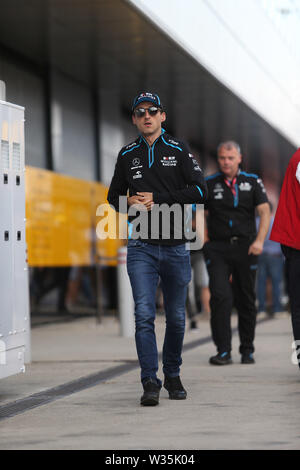 Silverstone, Großbritannien. 12. Juli, 2019. &#Xa9; Foto 4/LaPresse 12/07/2019 Silverstone, England Sport Formel 1 Grand Prix von England 2019 In der Pic: Robert Kubica (POL) Williams F1 FW42 Credit: LaPresse/Alamy leben Nachrichten Stockfoto