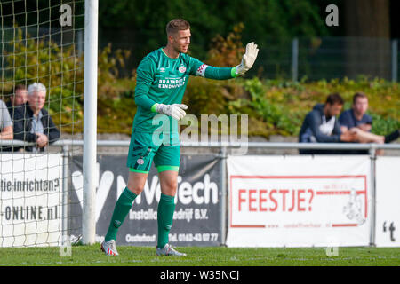 Eindhoven, Niederlande. 12. Juli, 2019. OOSTERHOUT, 12-07-2019, PSV-Aris Saloniki. Vor der Saison 2019-2020. Freundschaftsspiel. PSV-torhüter Robbin Ruiter während des Spiels PSV-Aris Saloniki. Credit: Pro Schüsse/Alamy leben Nachrichten Stockfoto