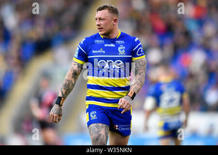 Warrington, Cheshire, UK. 12. Juli, 2019. RFL Rugby League, Warrington Wolves versus Salford Roten Teufel; Josh Charnley von Warrington Wolves Credit: Aktion plus Sport/Alamy leben Nachrichten Stockfoto