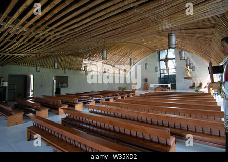 Eine Kapelle in Cebu befindet sich auf dem Gelände des Heiligsten Herzens School-Ateneo de Cebu, Philippinen hat in der gloabal architektonischen aw in die engere Wahl gezogen Stockfoto