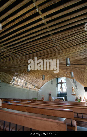 Eine Kapelle in Cebu befindet sich auf dem Gelände des Heiligsten Herzens School-Ateneo de Cebu, Philippinen hat in der gloabal architektonischen aw in die engere Wahl gezogen Stockfoto