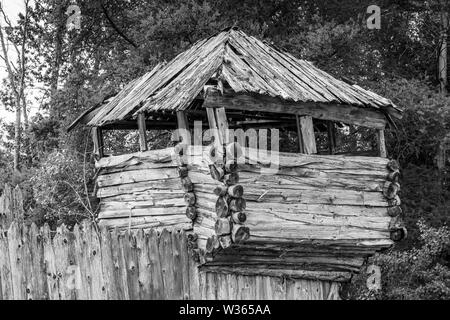 Vintage wilder westkanadischer Außenposten Stockfoto