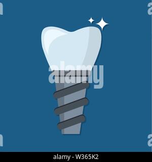 Zahn Implantat Vektor symbol Abbildung: Stock Vektor