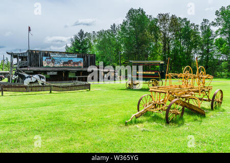 Vintage wilder westkanadischer Außenposten Stockfoto