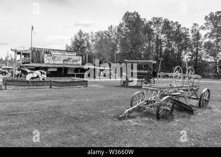 Vintage wilder westkanadischer Außenposten Stockfoto