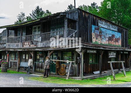 Vintage wilder westkanadischer Außenposten Stockfoto