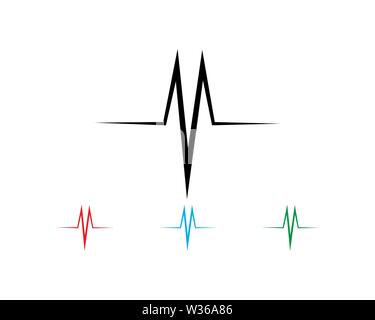 Schallwelle Abbildung: Logo Vektor icon Vorlage Stockfoto