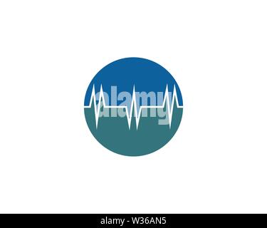 Schallwelle Abbildung: Logo Vektor icon Vorlage Stockfoto