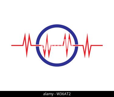 Schallwelle Abbildung: Logo Vektor icon Vorlage Stockfoto