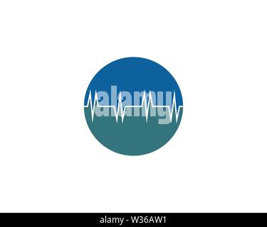 Schallwelle Abbildung: Logo Vektor icon Vorlage Stockfoto
