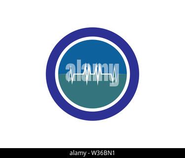 Schallwelle Abbildung: Logo Vektor icon Vorlage Stockfoto